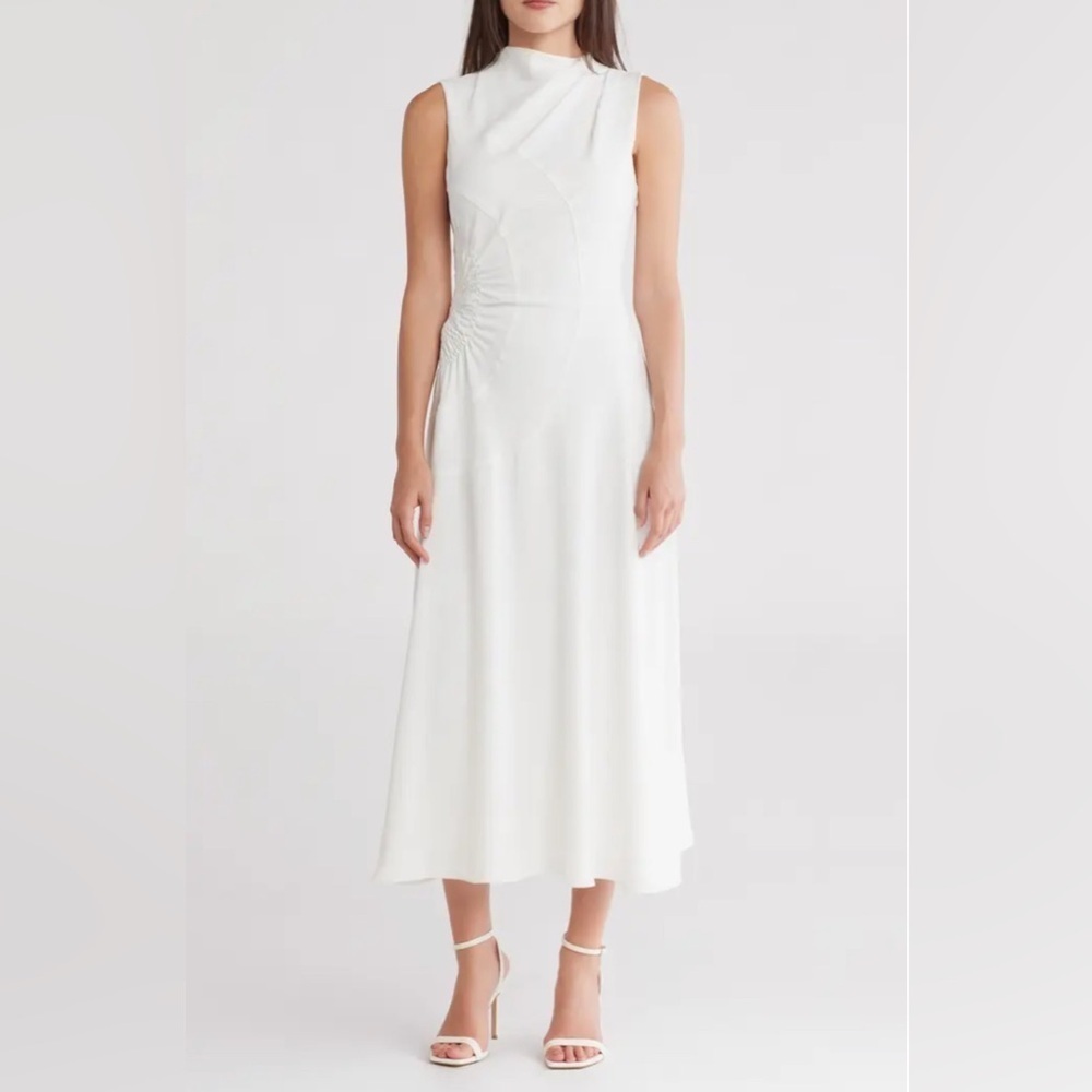 A.L.C. Kaia Gathered Sleeveless Midi Dress